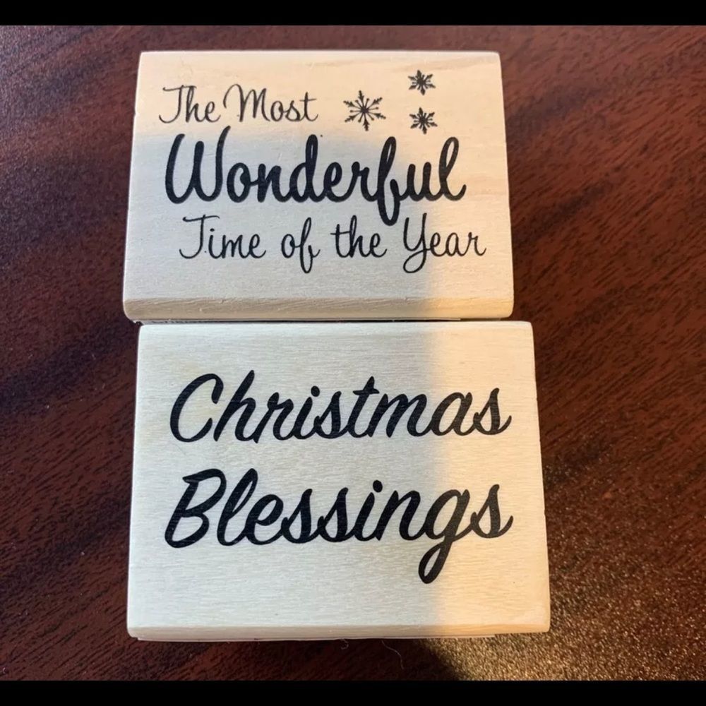 Recollections Christmas Wooden Stamp Set